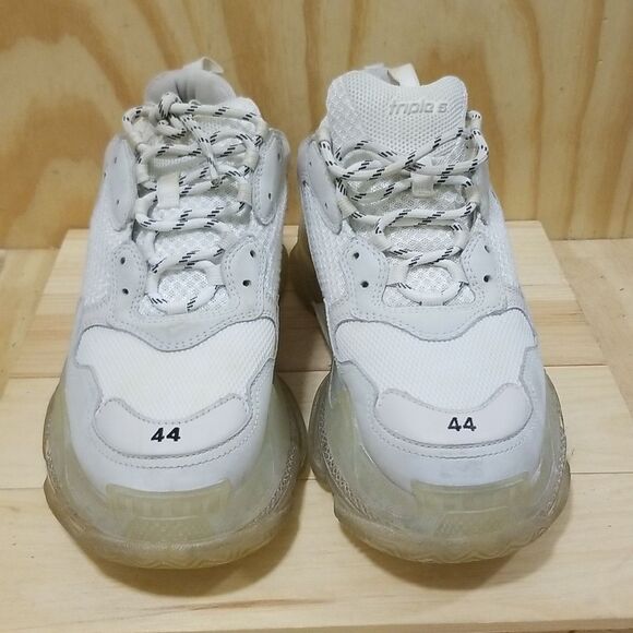 BALENCIAGA Triple S 'Clear Sole' Chunky Sneakers Mens Size: 10 - Picture 2 of 9